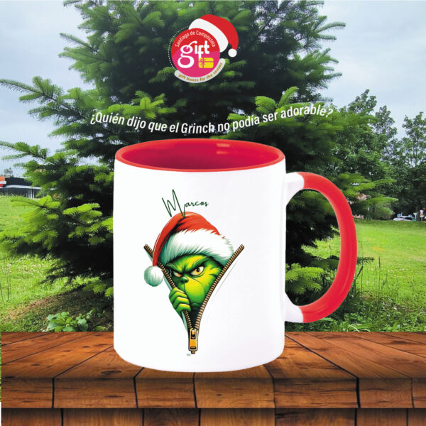 El Grinch taza navidad personalizable